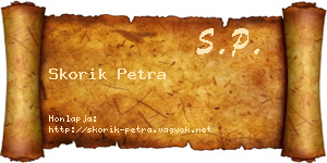Skorik Petra névjegykártya